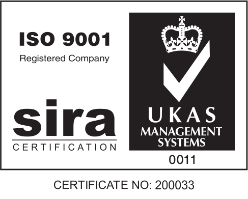 ISO9001 zwart op wit logo